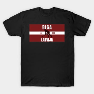Hokejs LATVIJA latvia RĪGA - Ice Hockey T-Shirt